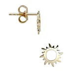 Sonnen Symbol Gold Ohrringe