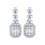 Diamant Fantasie Baguette Ohrringe Diamant Fantasie Baguette Ohrringe
