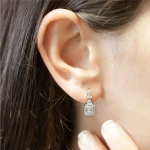 Diamant Fantasie Baguette Ohrringe Diamant Fantasie Baguette Ohrringe