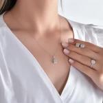 Diamant Fantasie Baguette Halskette Diamant Fantasie Baguette Halskette