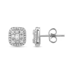 Diamant Fantasie Baguette Ohrringe Diamant Fantasie Baguette Ohrringe