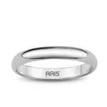 Klassischer Gewölbter Silber Ehering Herren Modell Klassischer Gewölbter Silber Ehering Herren Modell