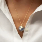 Welt Figuren Gold Halskette
