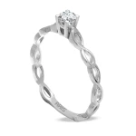 0,20 Karat Diamant Unendlichkeit Symbol Solitärring 0,20 Karat Diamant Unendlichkeit Symbol Solitärring