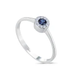 0,17 Karat Diamant Saphir Ring 0,17 Karat Diamant Saphir Ring