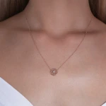 Diamant Lebensblume Halskette