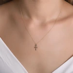 Unendliches Leben Diamant Halskette (Ankh) Unendliches Leben Diamant Halskette (Ankh)