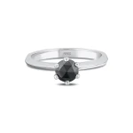 Schwarzer Diamant Solitärring