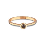 Schwarzer Diamant Solitärring