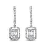 Diamant Fantasie Baguette Ohrringe Diamant Fantasie Baguette Ohrringe