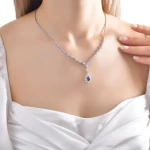 Diamant Saphir Collier