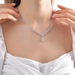 Diamant Baguette Collier mit Diamanten