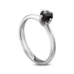 Schwarzer Diamant Solitärring
