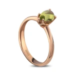 Tropfen Peridot Stein Gold Ring Tropfen Peridot Stein Gold Ring