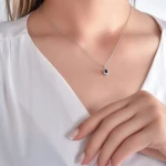 Diamant Saphir Halskette
