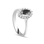 Schwarzer Diamant Markiz Ring Schwarzer Diamant Markiz Ring