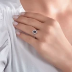 Schwarzer Diamant Markiz Ring Schwarzer Diamant Markiz Ring