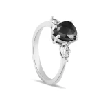 Tropfen schwarzer Diamant Ring Tropfen schwarzer Diamant Ring