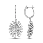 Diamant Baguette Ohrringe Diamant Baguette Ohrringe