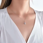 Diamant Baguette Halskette Diamant Baguette Halskette