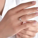 0,24 Karat Diamant Baguette Solitärring Ring