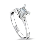 0,06 Karat Diamant Baguette Solitärring Ring