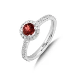 Diamant Granat Ring