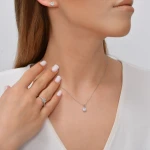 Diamant Baguette Halskette