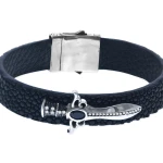 Diamant Saphir Herren Armband