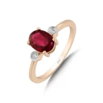 Diamant Oval Rubin Ring