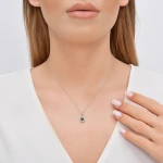 Schwarzer Diamant Tropfen Anhänger
