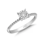 0,25 Karat Diamant Baguette Solitärring 0,25 Karat Diamant Baguette Solitärring