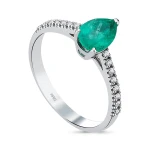 Diamant Tropfen Schliff Smaragd Ring Diamant Tropfen Schliff Smaragd Ring