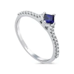 0,41 Karat Diamant Saphir Ring