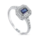 0,59 Karat Diamant Saphir Ring