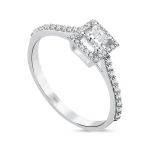 0,55 Karat Diamant Prinzess Solitärring 0,55 Karat Diamant Prinzess Solitärring