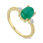 Diamant Oval Smaragd Ring
