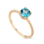 Blauer Topas Gold Ring