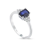 0,95 Karat Diamant Saphir Ring 0,95 Karat Diamant Saphir Ring
