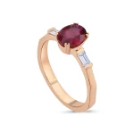 Diamant Oval Rubin Ring Diamant Oval Rubin Ring
