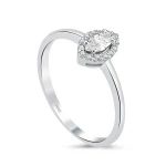 0,21 Karat Diamant Markis Fantasie Solitärring