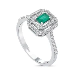Anturage Diamant Smaragd Ring
