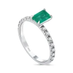 Diamant Smaragd Ring