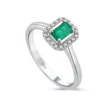 Diamant Smaragd Ring mit Steinen