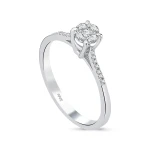 0,21 Karat Diamant Effekt Solitärring Ring