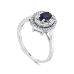 0,89 Karat Diamant Saphir Ring 0,89 Karat Diamant Saphir Ring