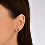 Diamant Ovaler Smaragd Ohrringe