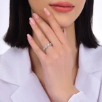 0,79 Karat Diamant Fünfstein Ring