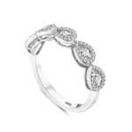 0,79 Karat Diamant Fünfstein Ring