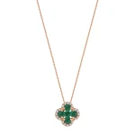 Smaragd-Diamant-Kleeblattkette Smaragd-Diamant-Kleeblattkette